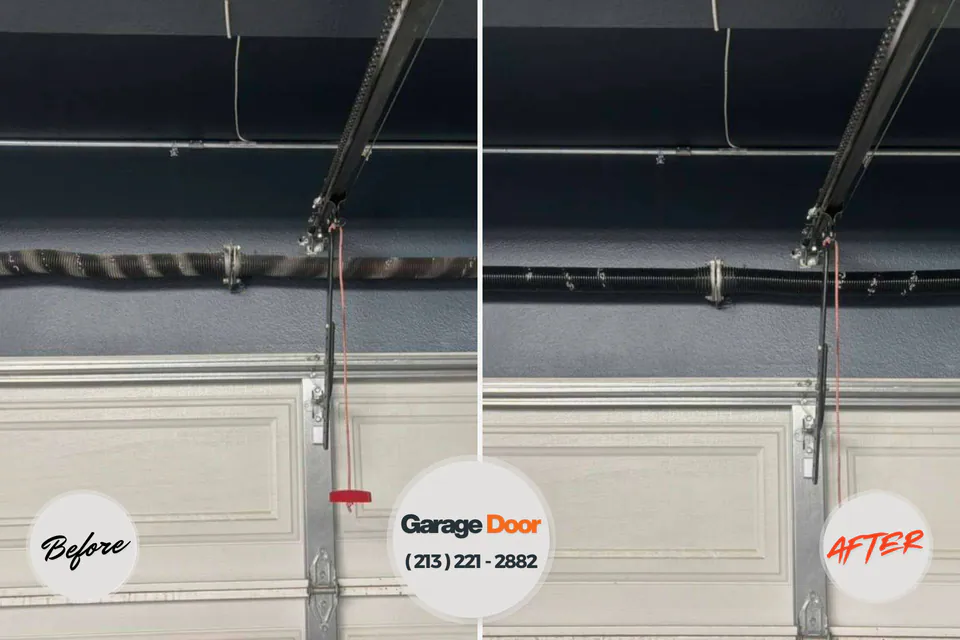 Before and after: garage door repair Trafford, PA